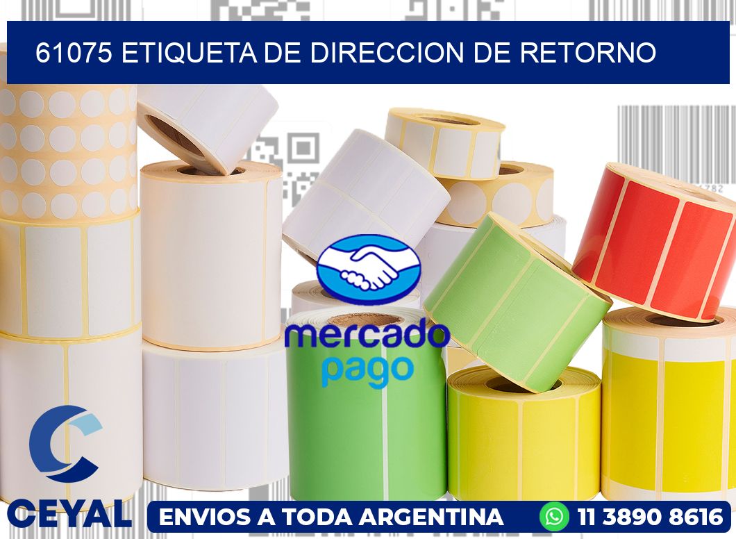 61075 Etiqueta de direccion de retorno