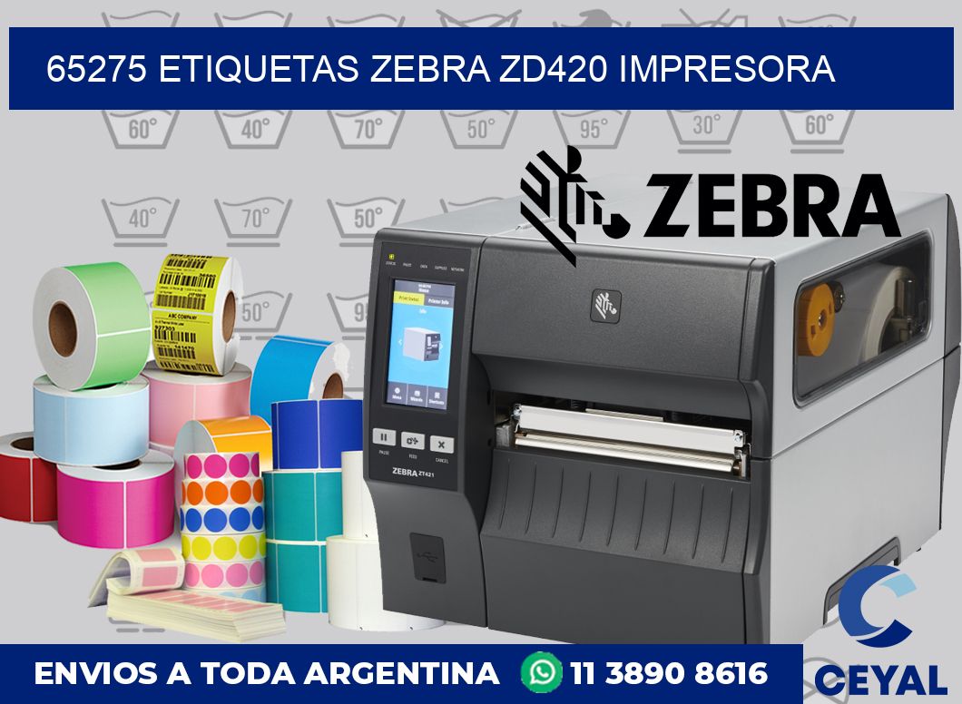 65275 etiquetas Zebra zd420 impresora