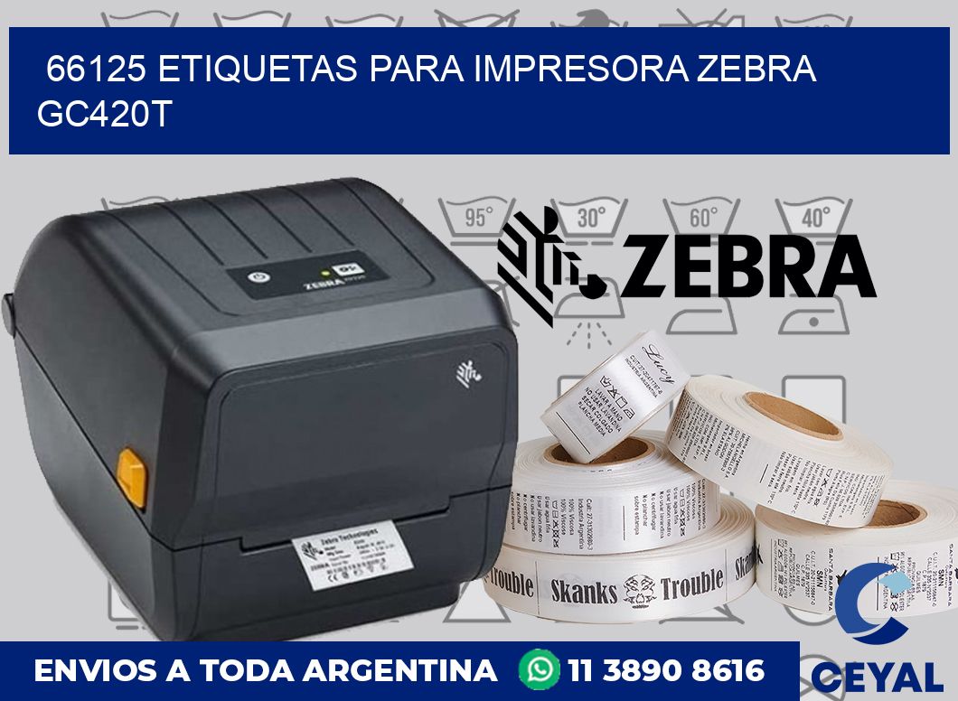 66125 etiquetas para impresora zebra GC420T