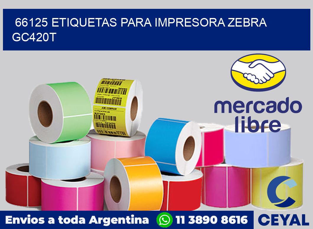 66125 etiquetas para impresora zebra GC420T