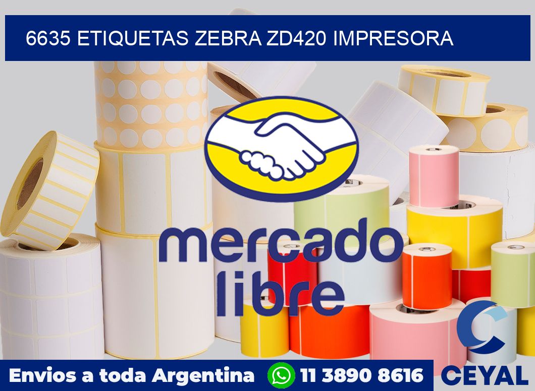 6635 etiquetas Zebra zd420 impresora