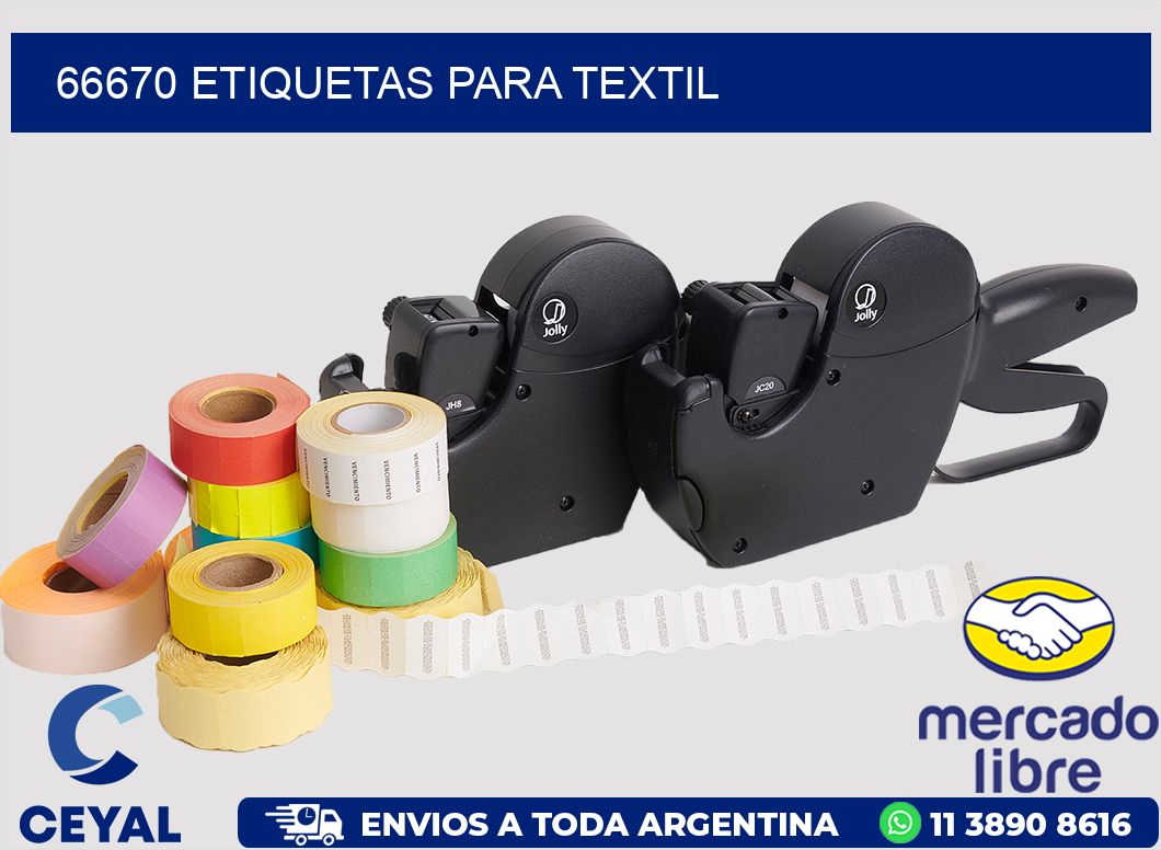 66670 etiquetas para textil