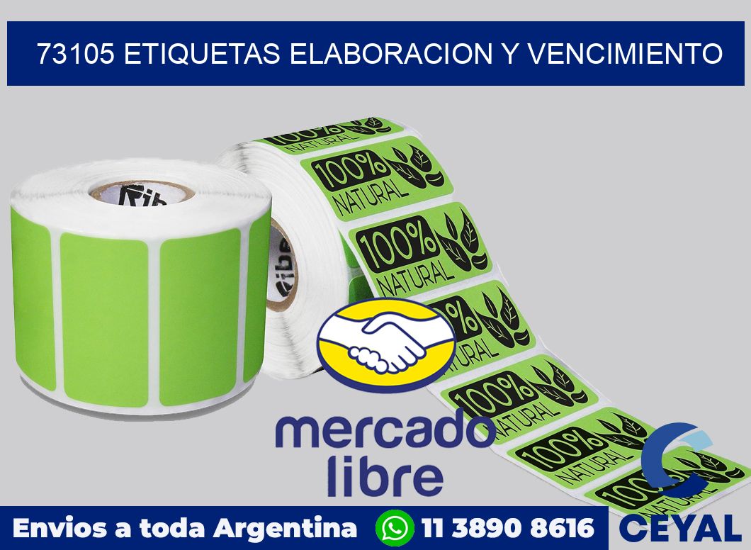 73105 Etiquetas elaboracion y vencimiento