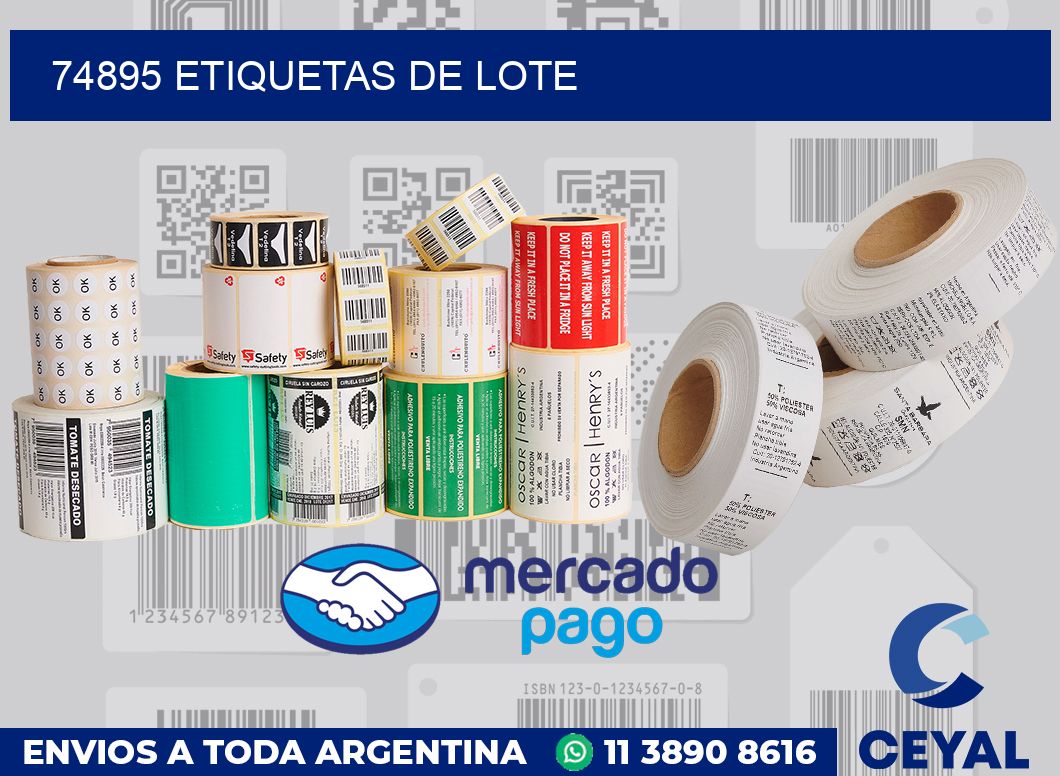 74895 Etiquetas de lote