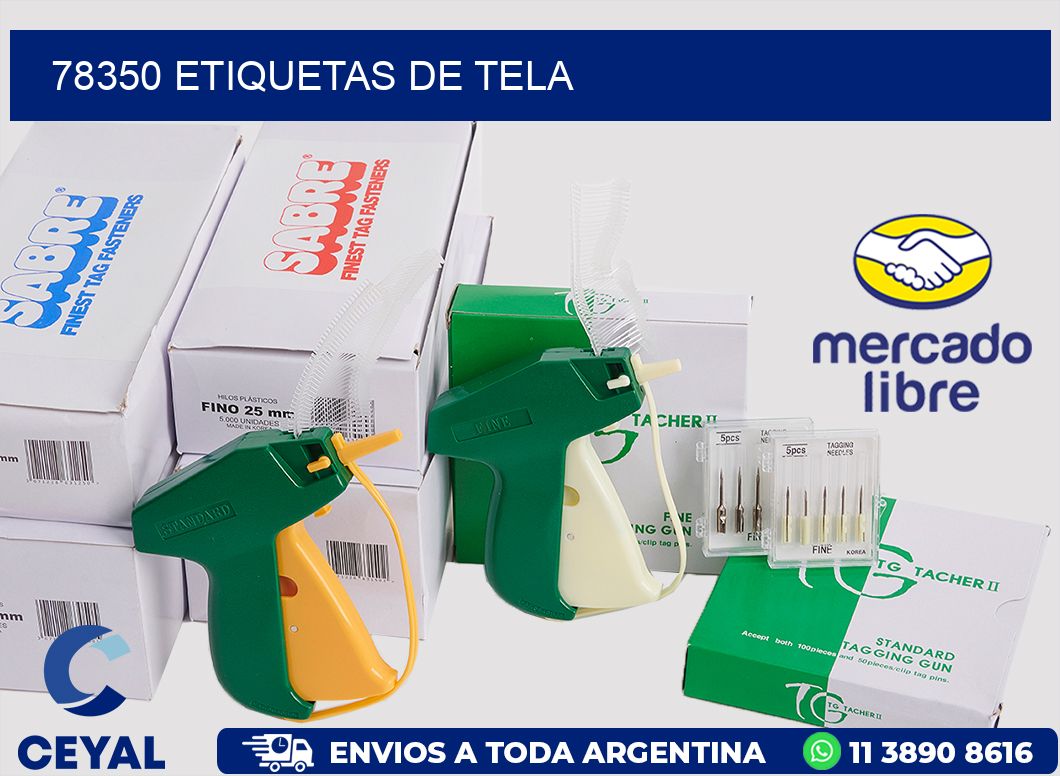 78350 Etiquetas de tela