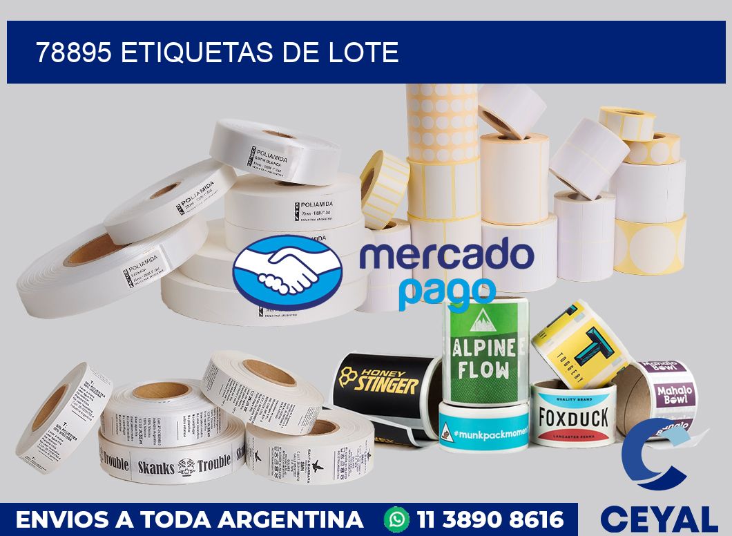 78895 Etiquetas de lote