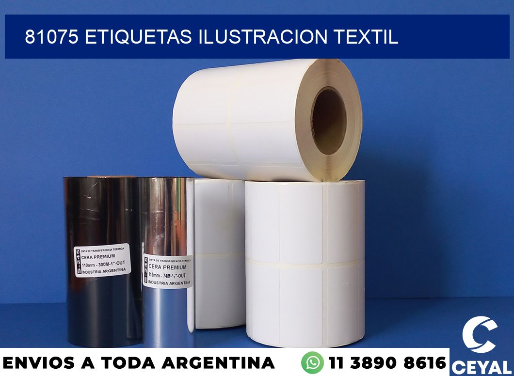 81075 etiquetas ilustracion textil