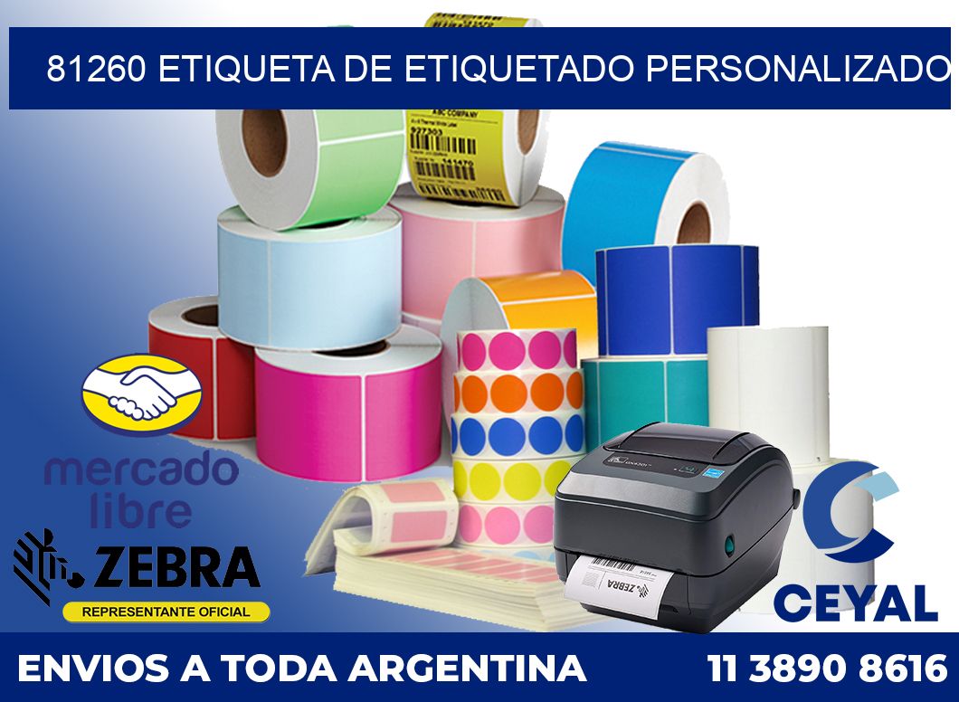81260 Etiqueta de etiquetado personalizado