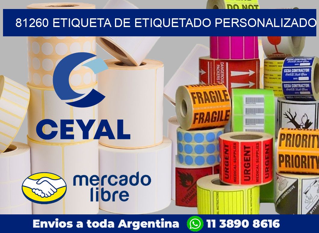 81260 Etiqueta de etiquetado personalizado