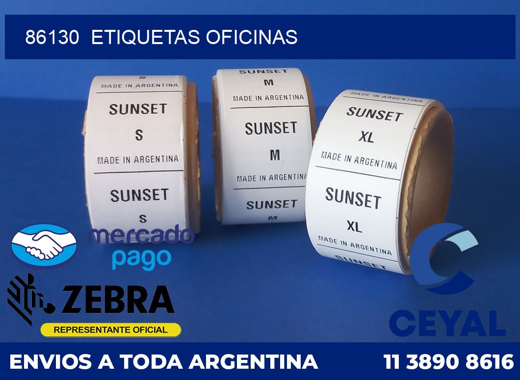 86130  Etiquetas oficinas