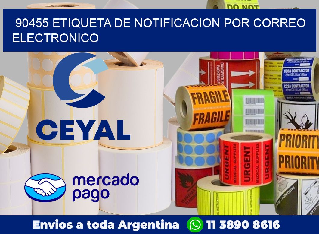 90455 Etiqueta de notificacion por correo electronico