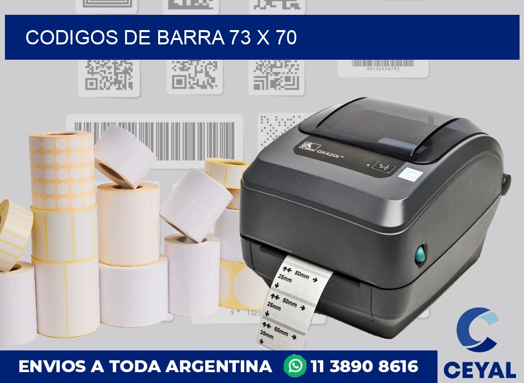 Codigos de barra 73 x 70