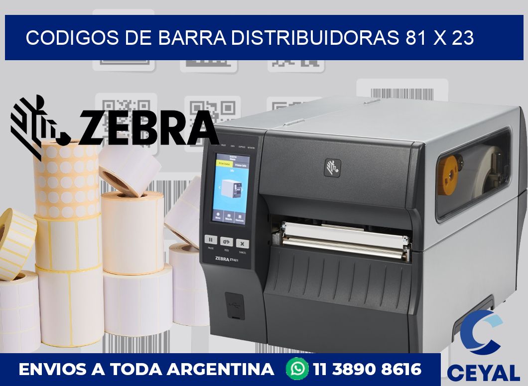 Codigos de barra distribuidoras 81 x 23