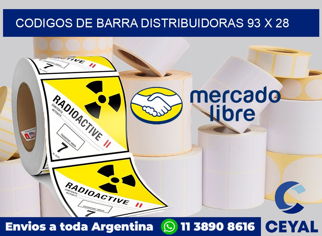 Codigos de barra distribuidoras 93 x 28