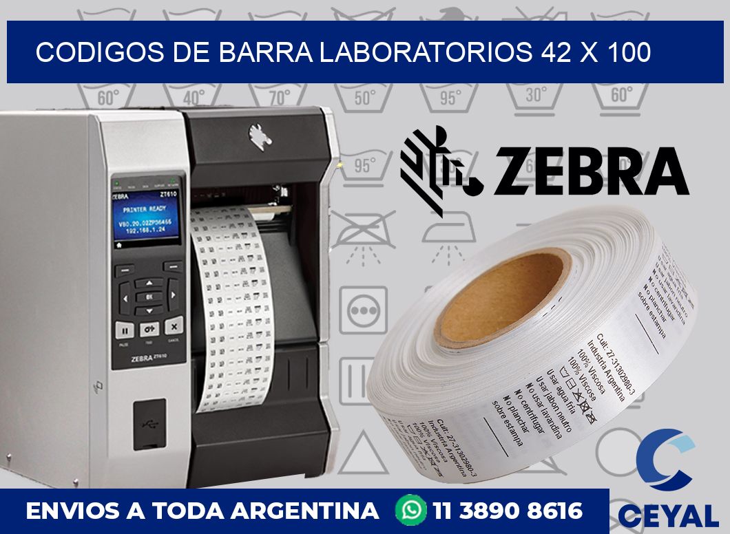 Codigos de barra laboratorios 42 x 100