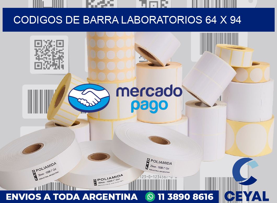 Codigos de barra laboratorios 64 x 94