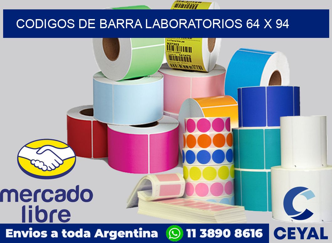 Codigos de barra laboratorios 64 x 94