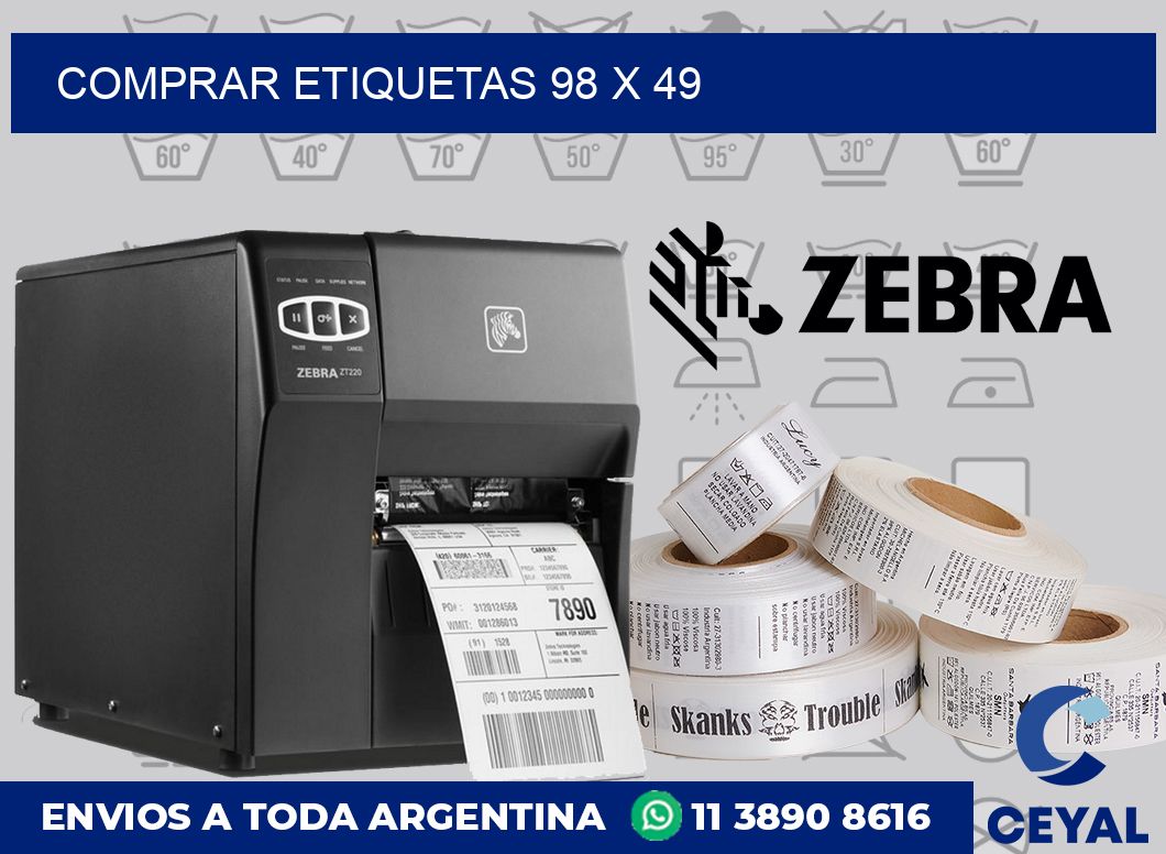 Comprar etiquetas 98 x 49