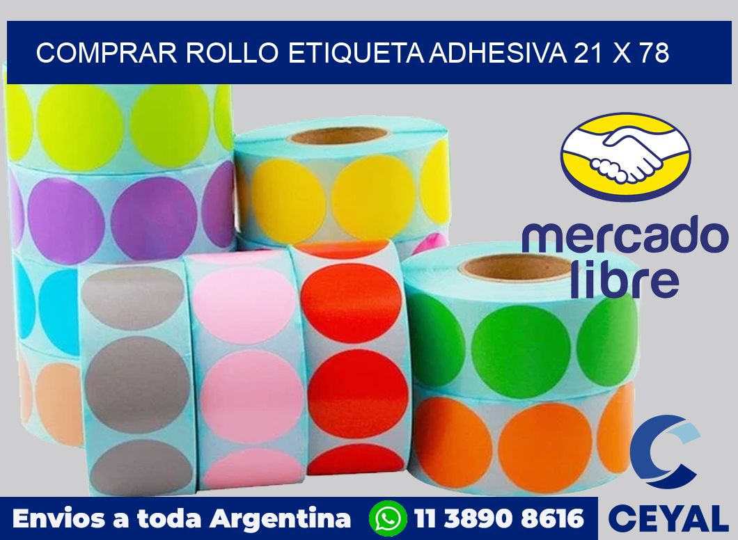 Comprar rollo etiqueta adhesiva 21 x 78