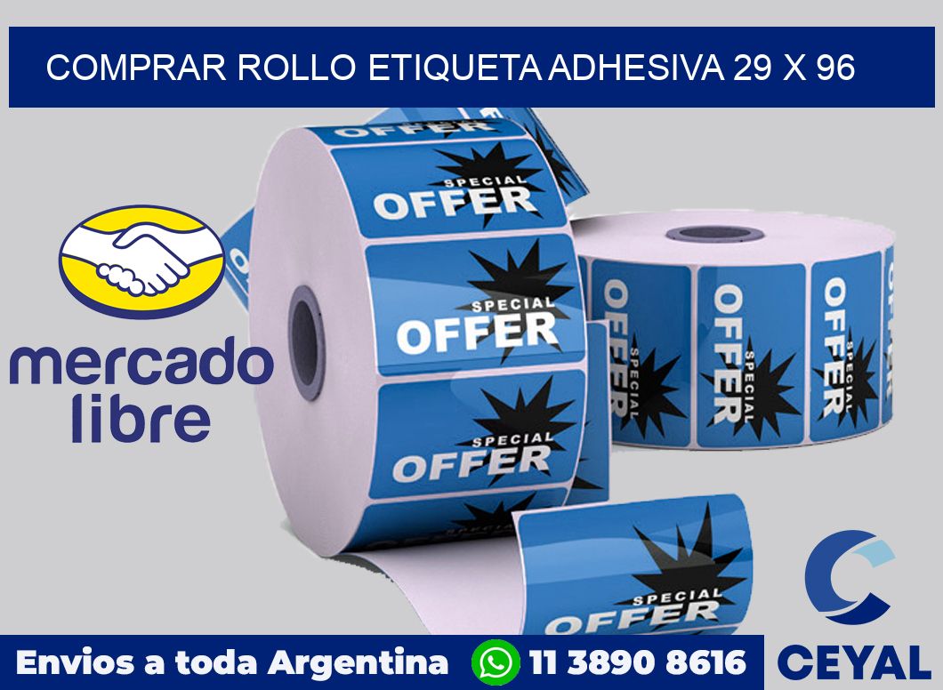 Comprar rollo etiqueta adhesiva 29 x 96