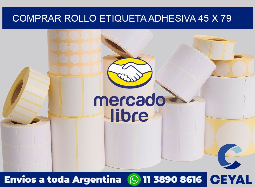 Comprar rollo etiqueta adhesiva 45 x 79