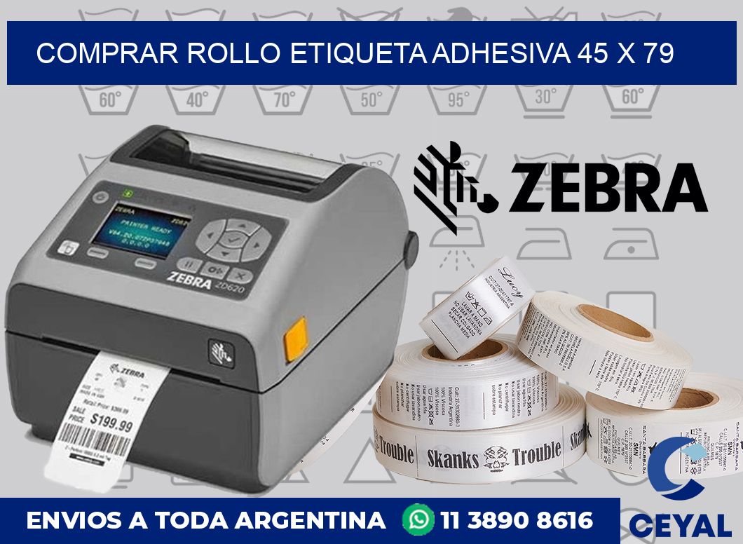 Comprar rollo etiqueta adhesiva 45 x 79