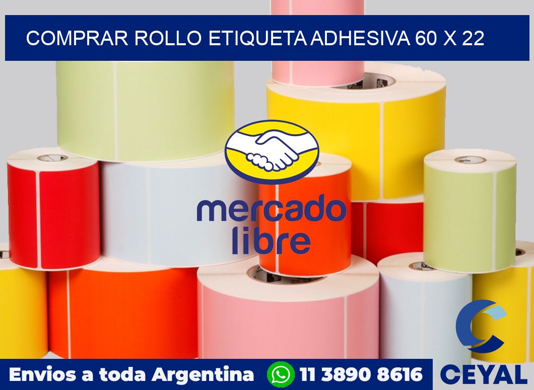 Comprar rollo etiqueta adhesiva 60 x 22