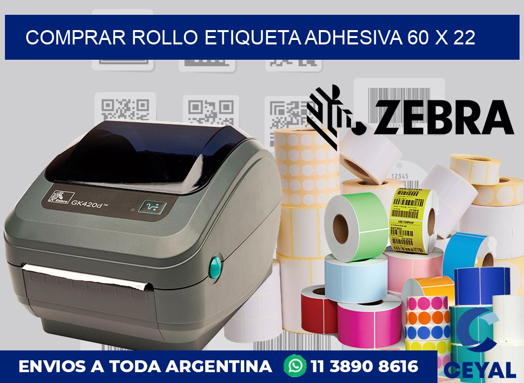 Comprar rollo etiqueta adhesiva 60 x 22