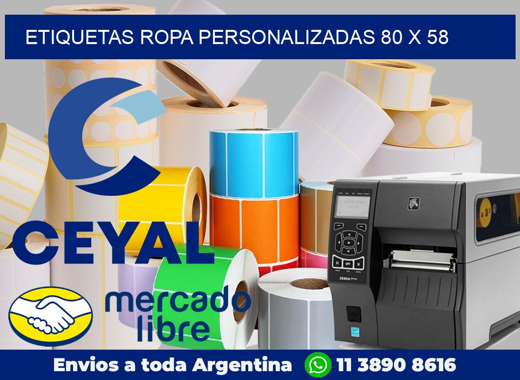 Etiquetas ropa personalizadas 80 x 58