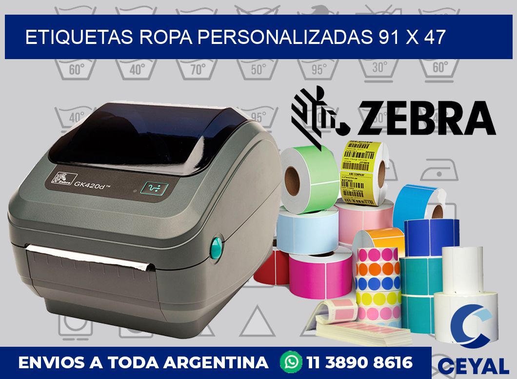 Etiquetas ropa personalizadas 91 x 47
