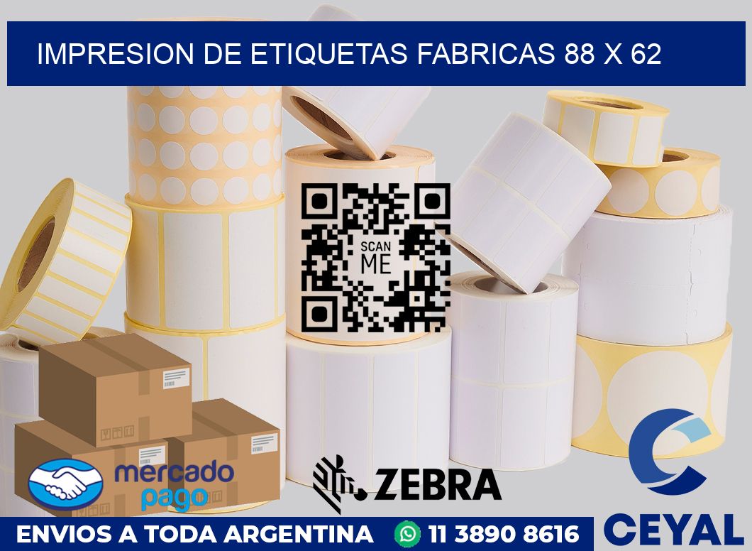 Impresion de etiquetas fabricas 88 x 62