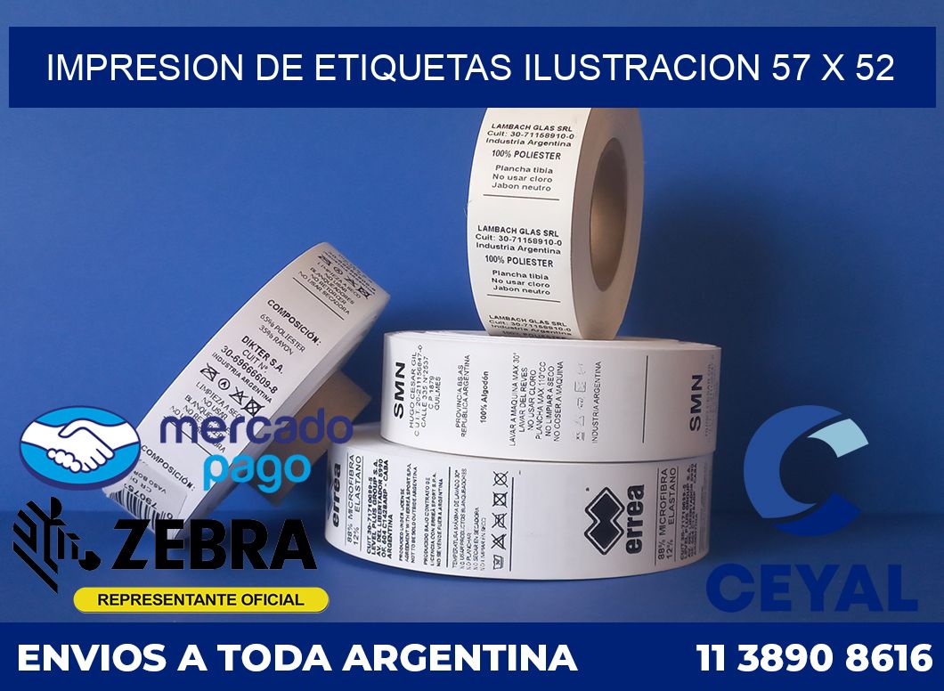 Impresion de etiquetas ilustracion 57 x 52