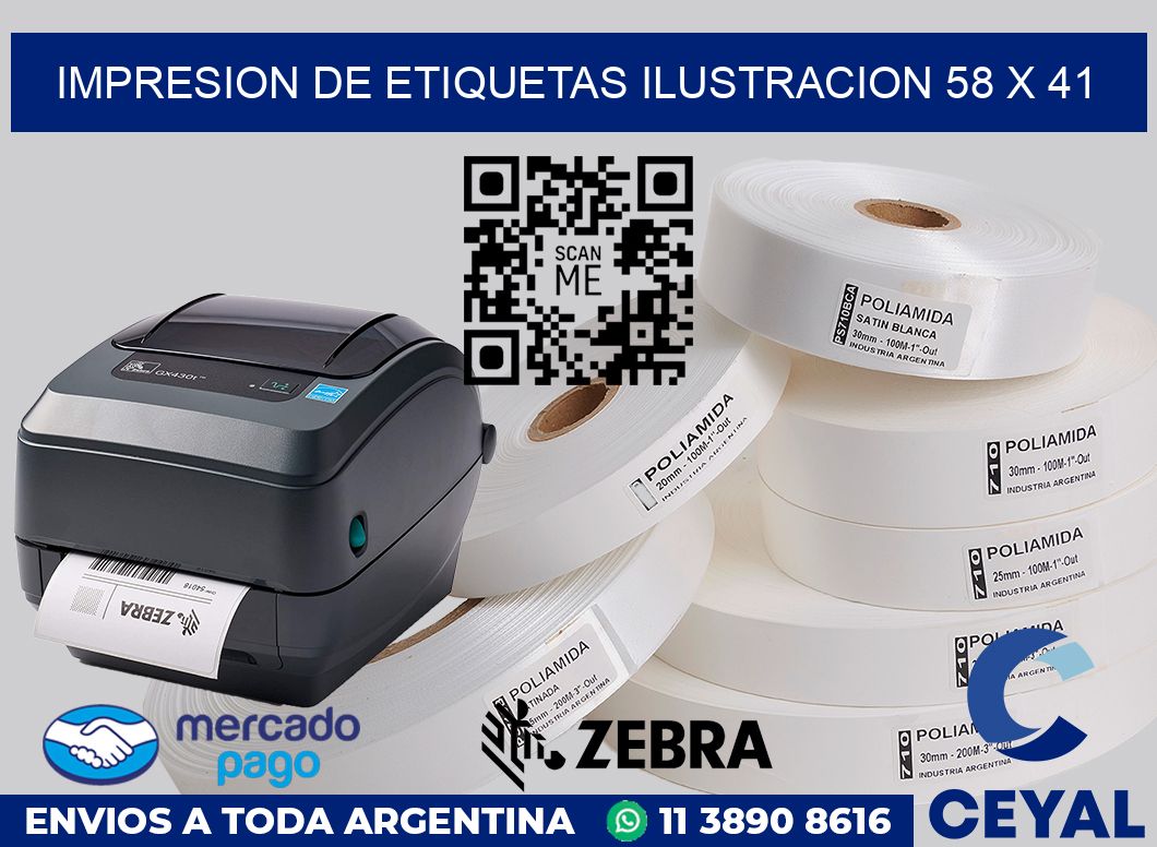 Impresion de etiquetas ilustracion 58 x 41