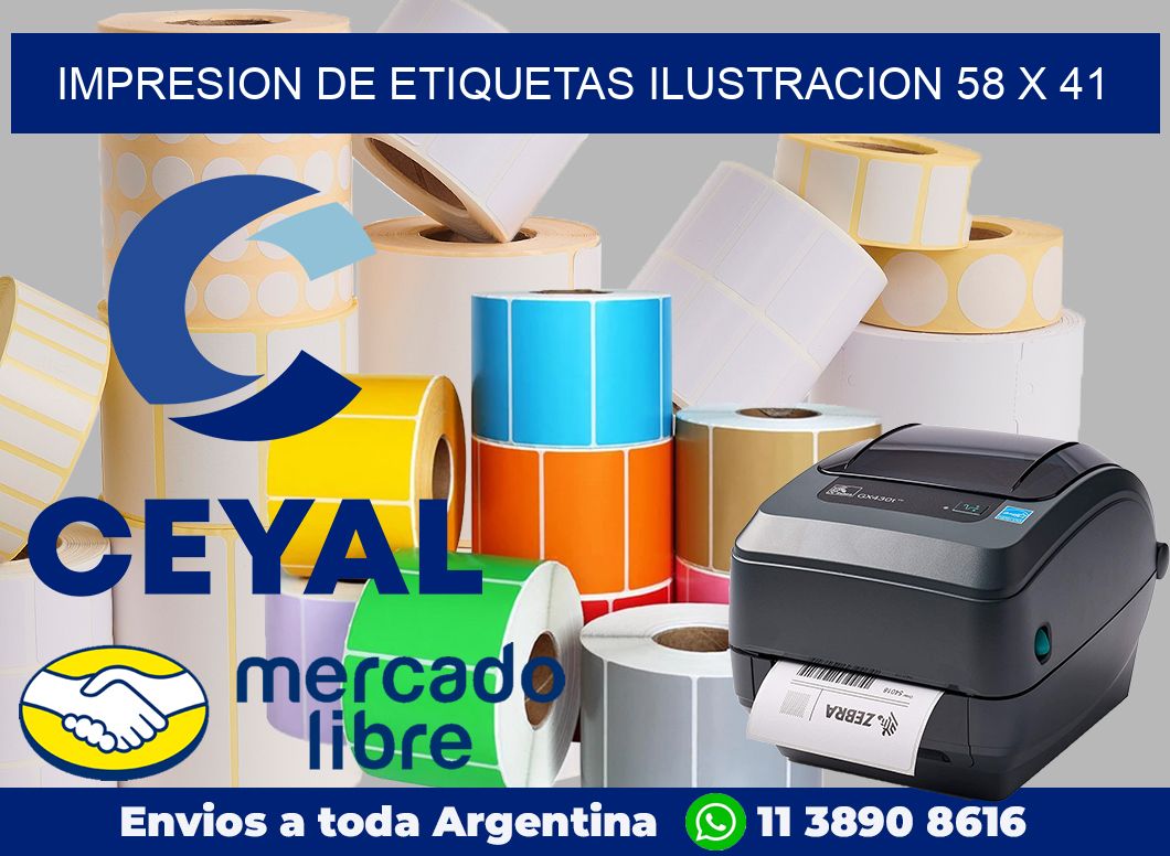 Impresion de etiquetas ilustracion 58 x 41