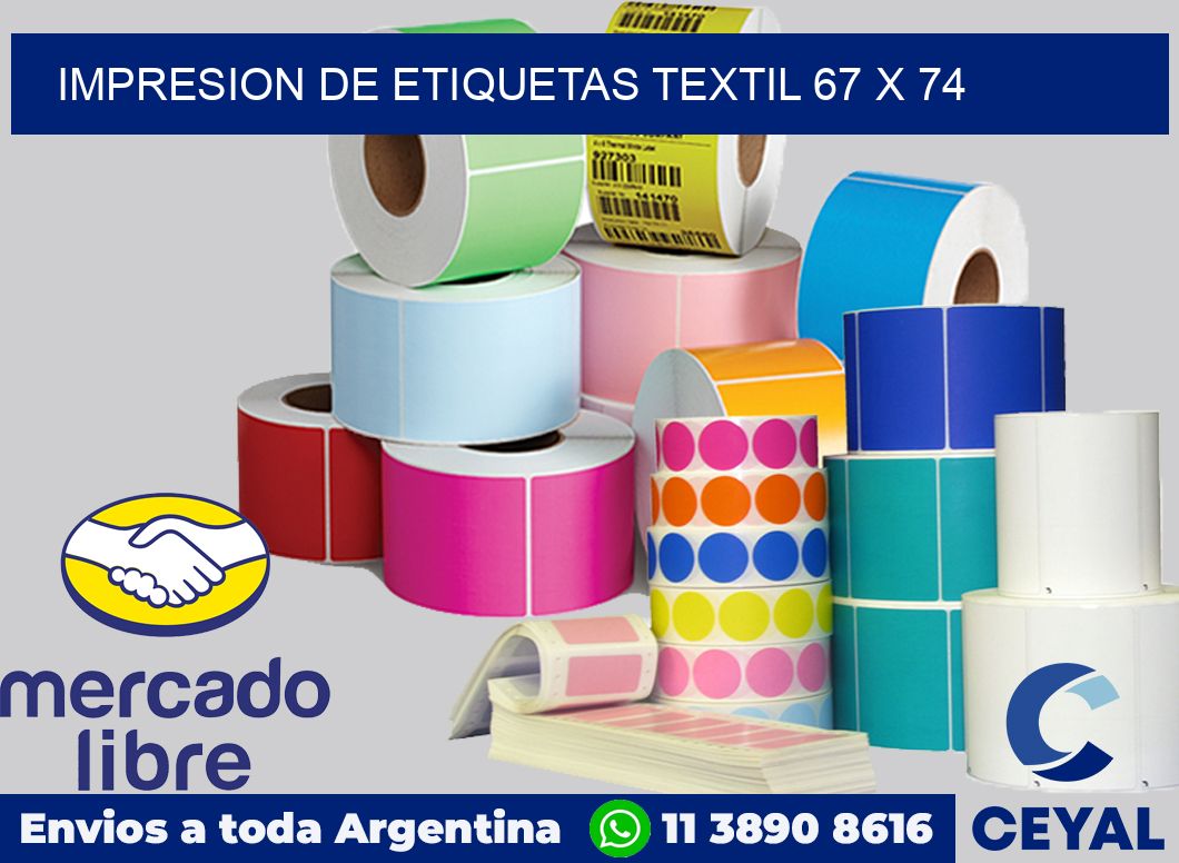 Impresion de etiquetas textil 67 x 74
