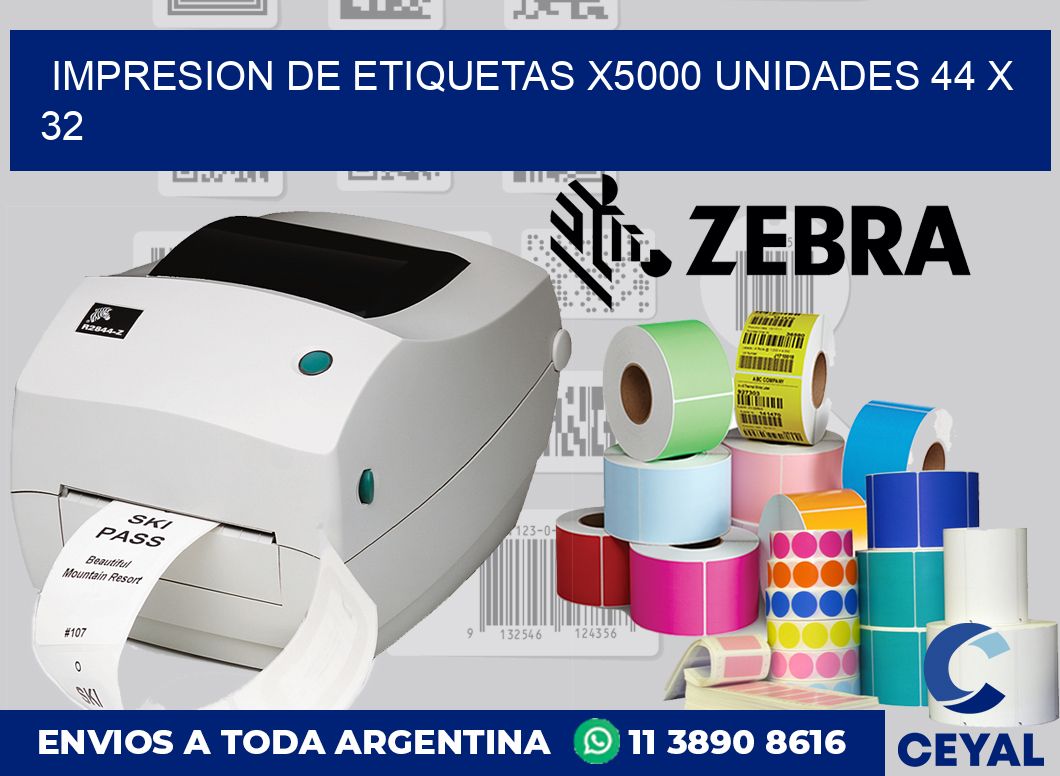 Impresion de etiquetas x5000 unidades 44 x 32