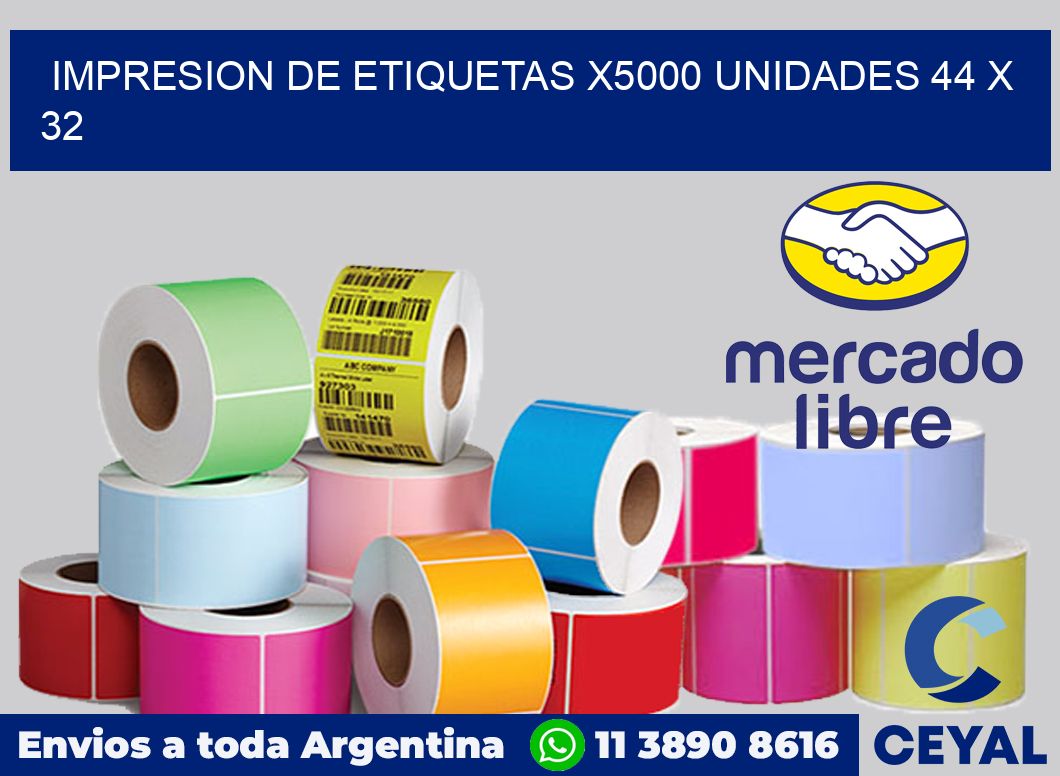 Impresion de etiquetas x5000 unidades 44 x 32