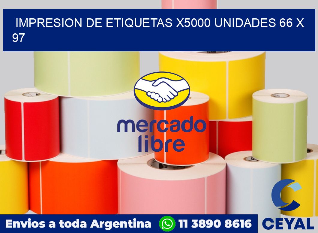 Impresion de etiquetas x5000 unidades 66 x 97