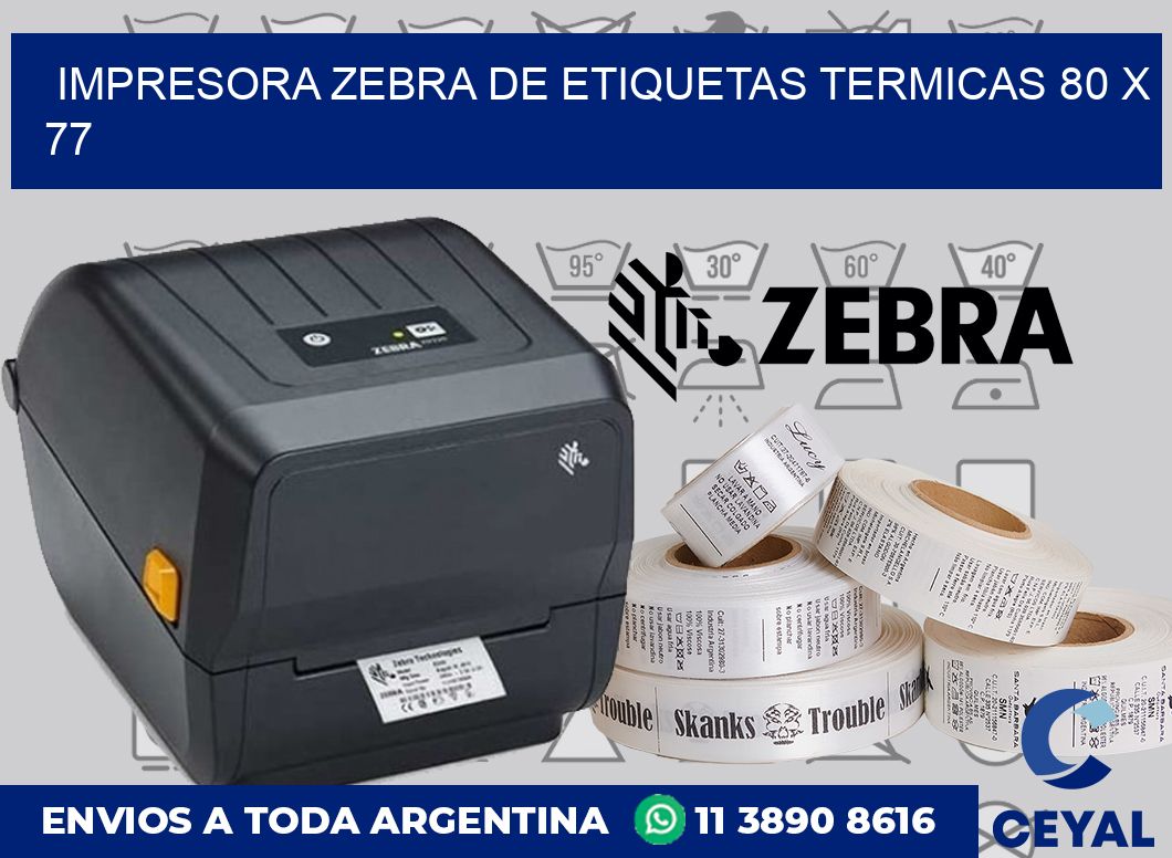 Impresora Zebra de etiquetas termicas 80 x 77