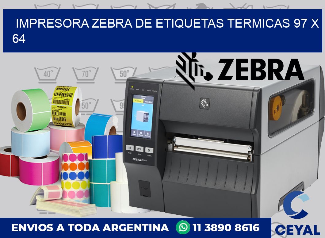 Impresora Zebra de etiquetas termicas 97 x 64