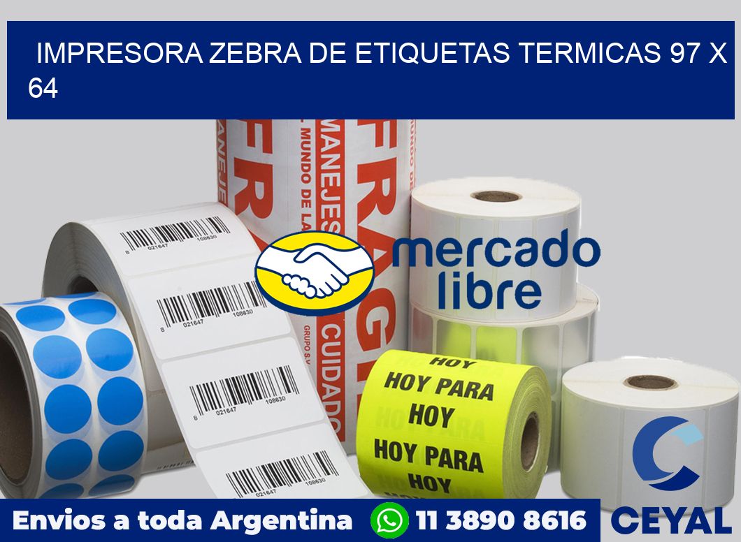 Impresora Zebra de etiquetas termicas 97 x 64