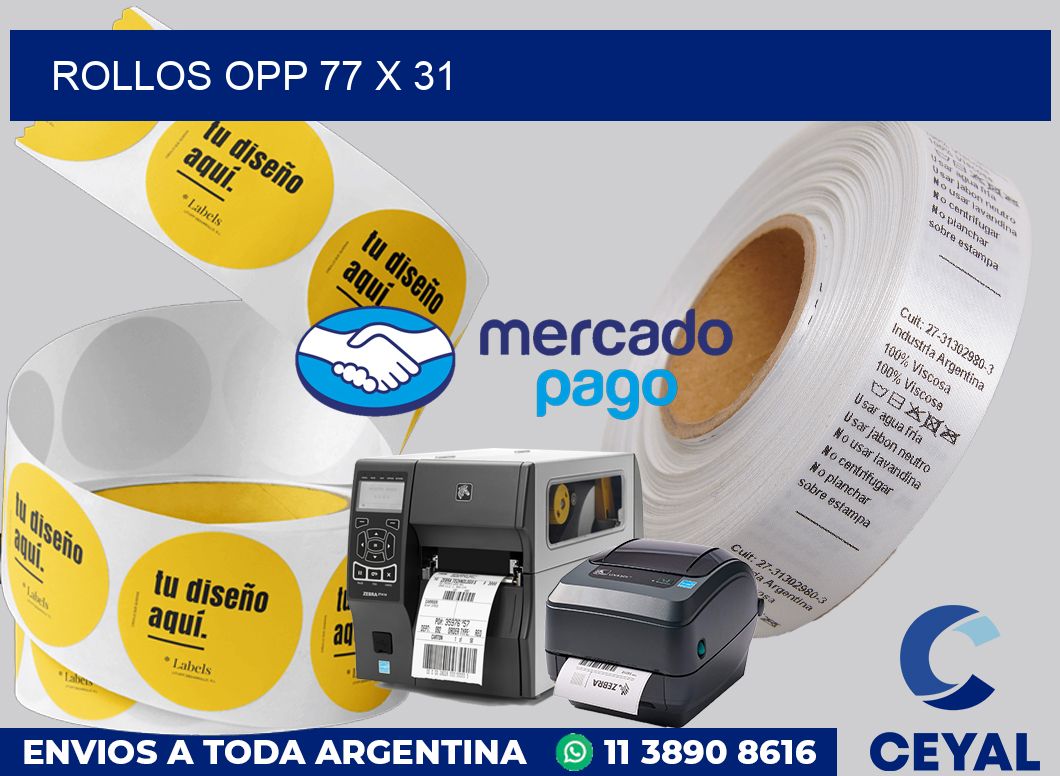 Rollos OPP 77 x 31