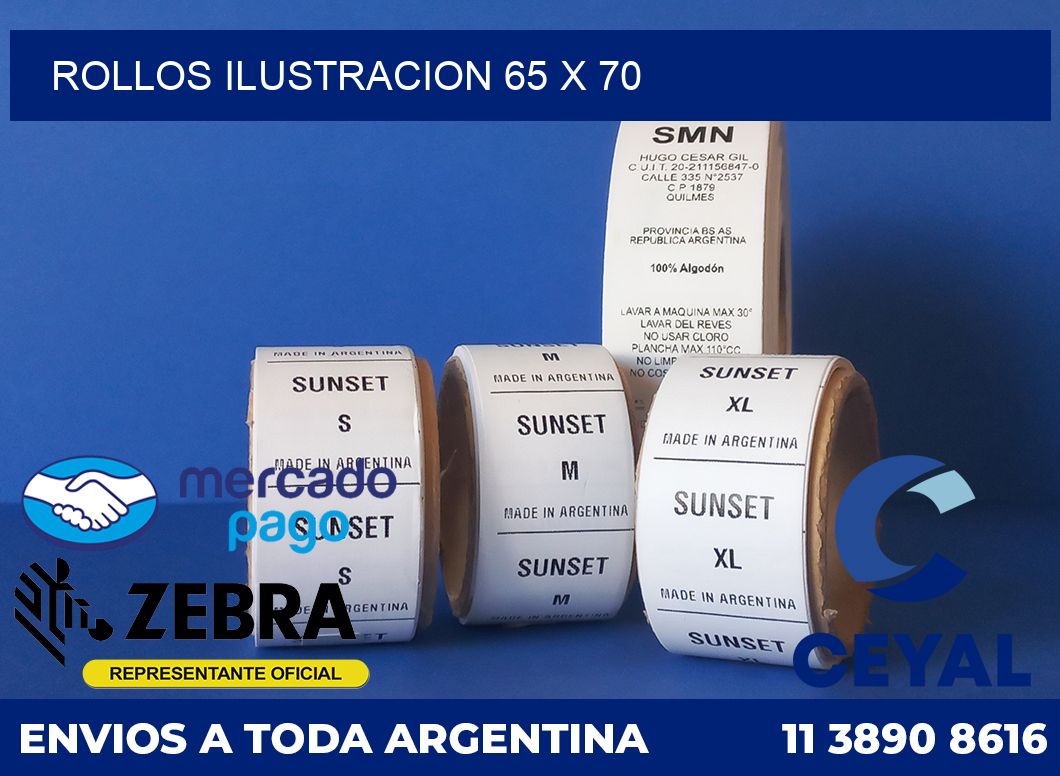 Rollos ilustracion 65 x 70