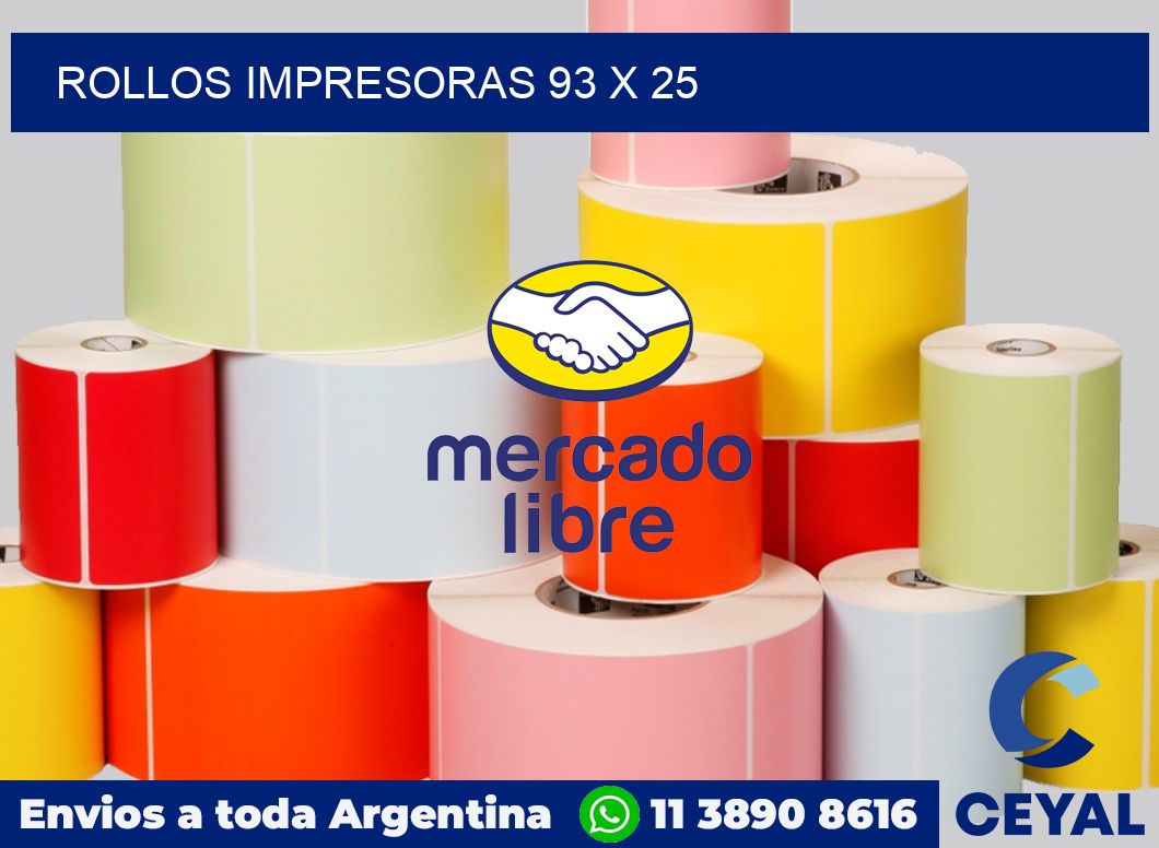 Rollos impresoras 93 x 25