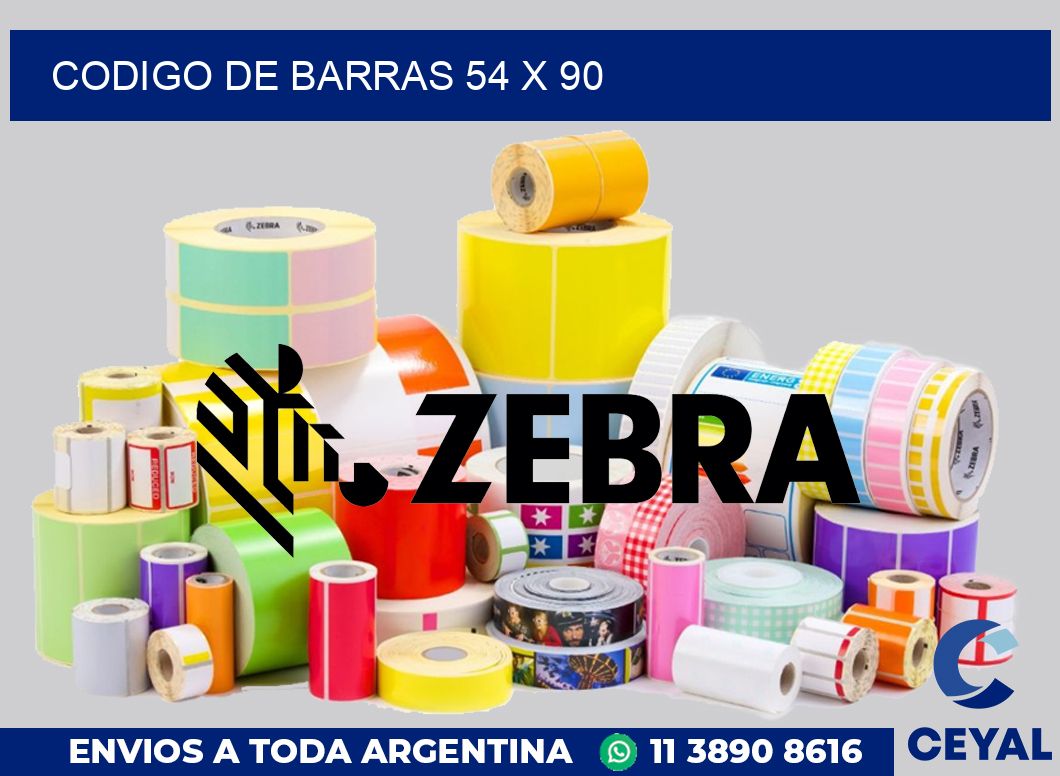 codigo de barras 54 x 90