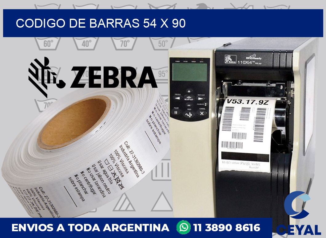 codigo de barras 54 x 90