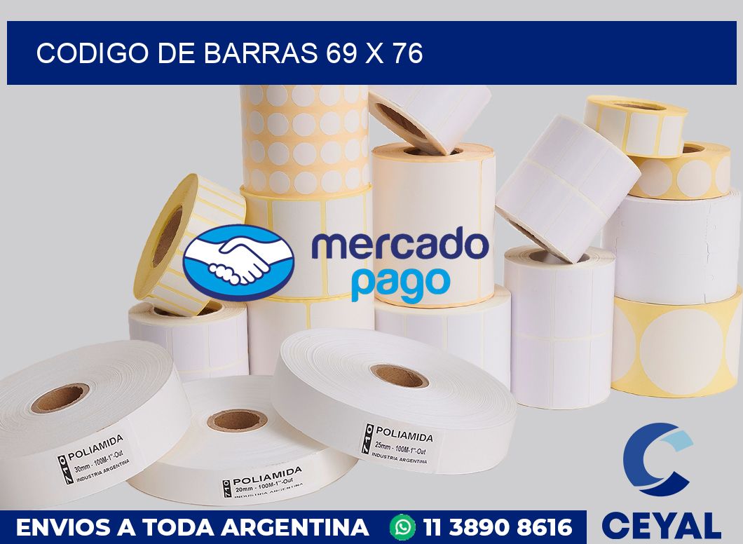 codigo de barras 69 x 76