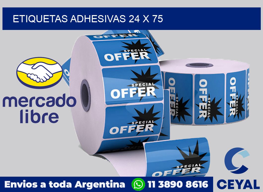 etiquetas adhesivas 24 x 75