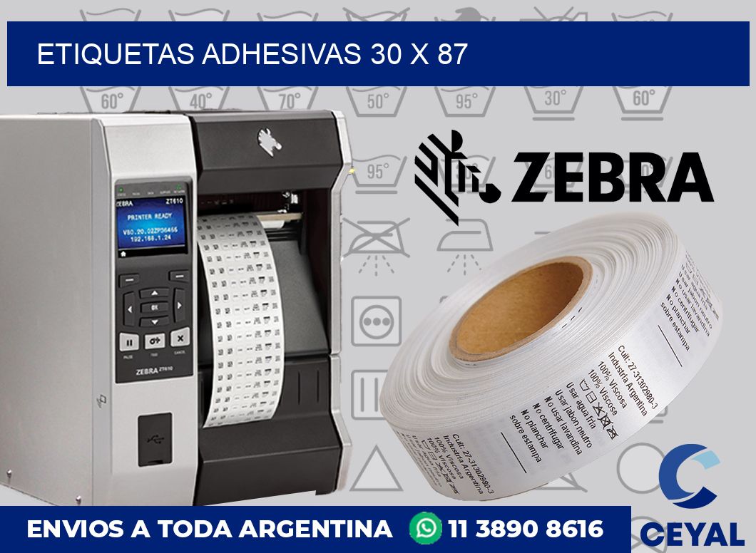 etiquetas adhesivas 30 x 87