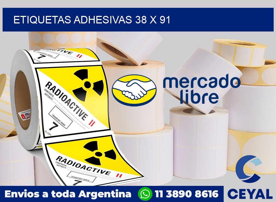 etiquetas adhesivas 38 x 91